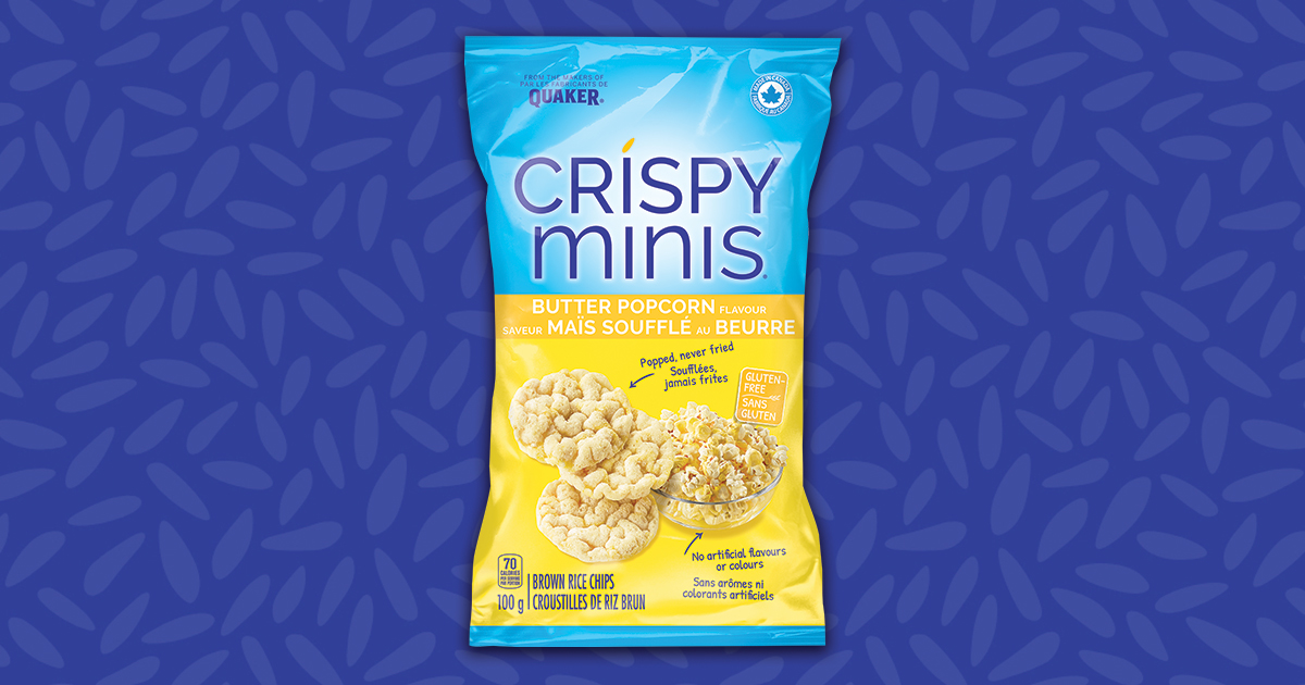 Quaker Crispy Minis Butter Popcorn Flavour Brown Rice Chips