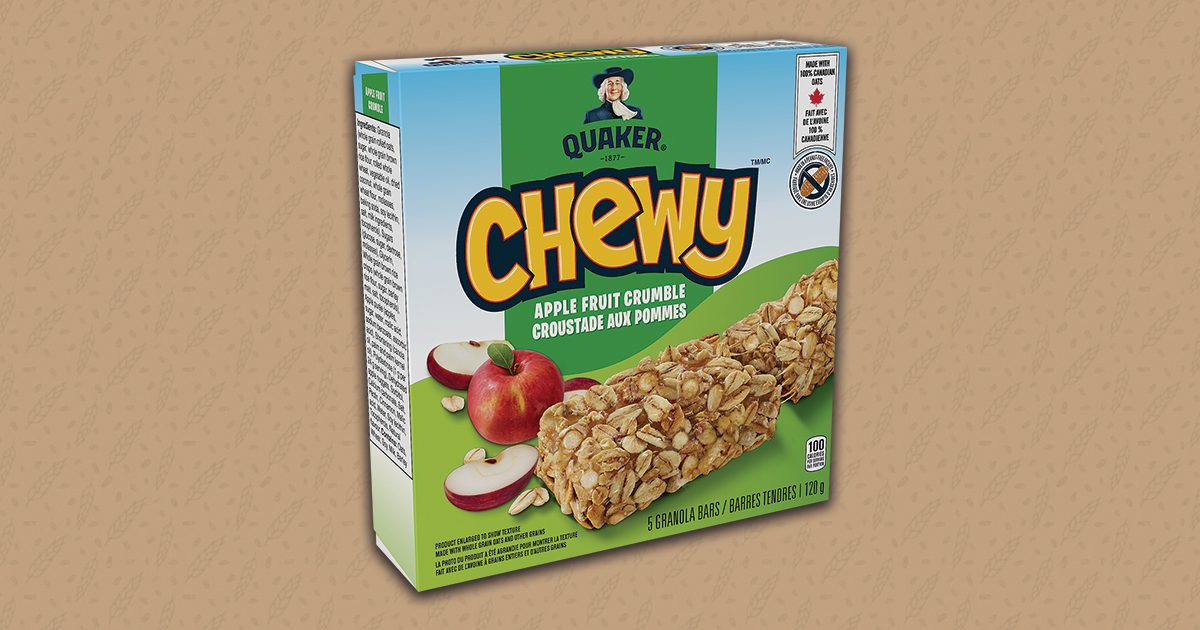 quaker apple crumble granola bar