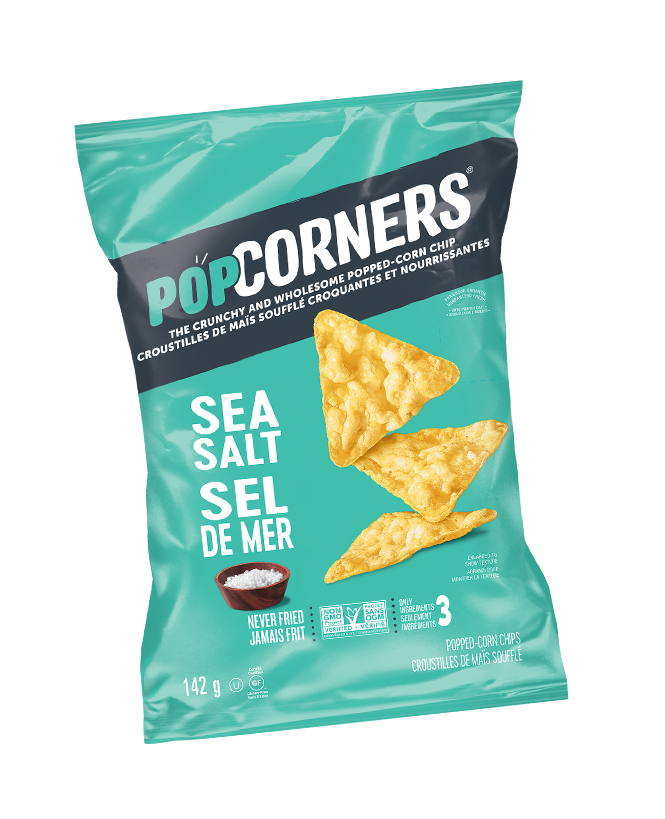 <span>Croustilles de maïs soufflé POPCORNERS<sup>®</sup></span> <span>Sel de mer</span>