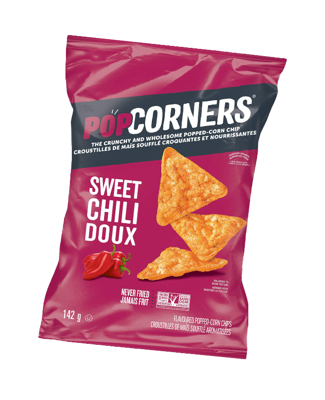 <span>POPCORNERS<sup>®</sup></span> <span>Sweet Chili</span> FLAVOURED POPPED-CORN CHIPS