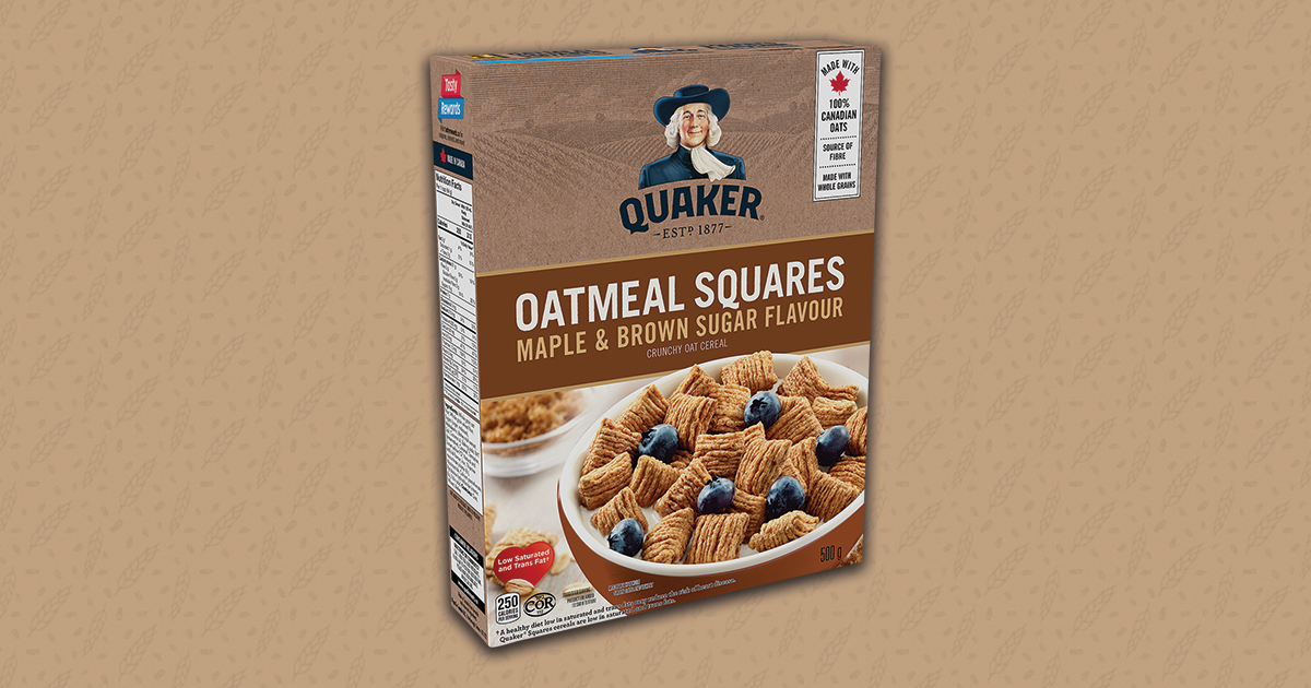 Quaker Oatmeal Squares™ Maple & Brown Sugar Flavour Cereal