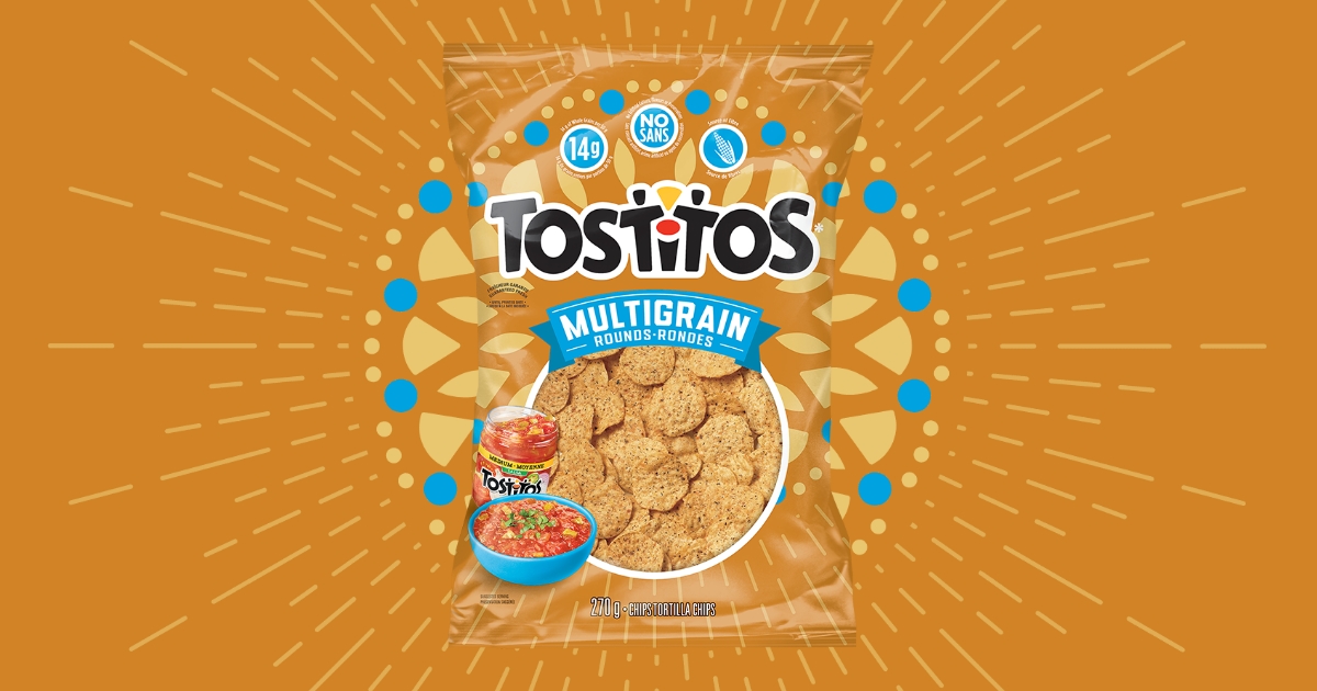 TOSTITOS Multigrain Rounds Tortilla Chips TOSTITOS