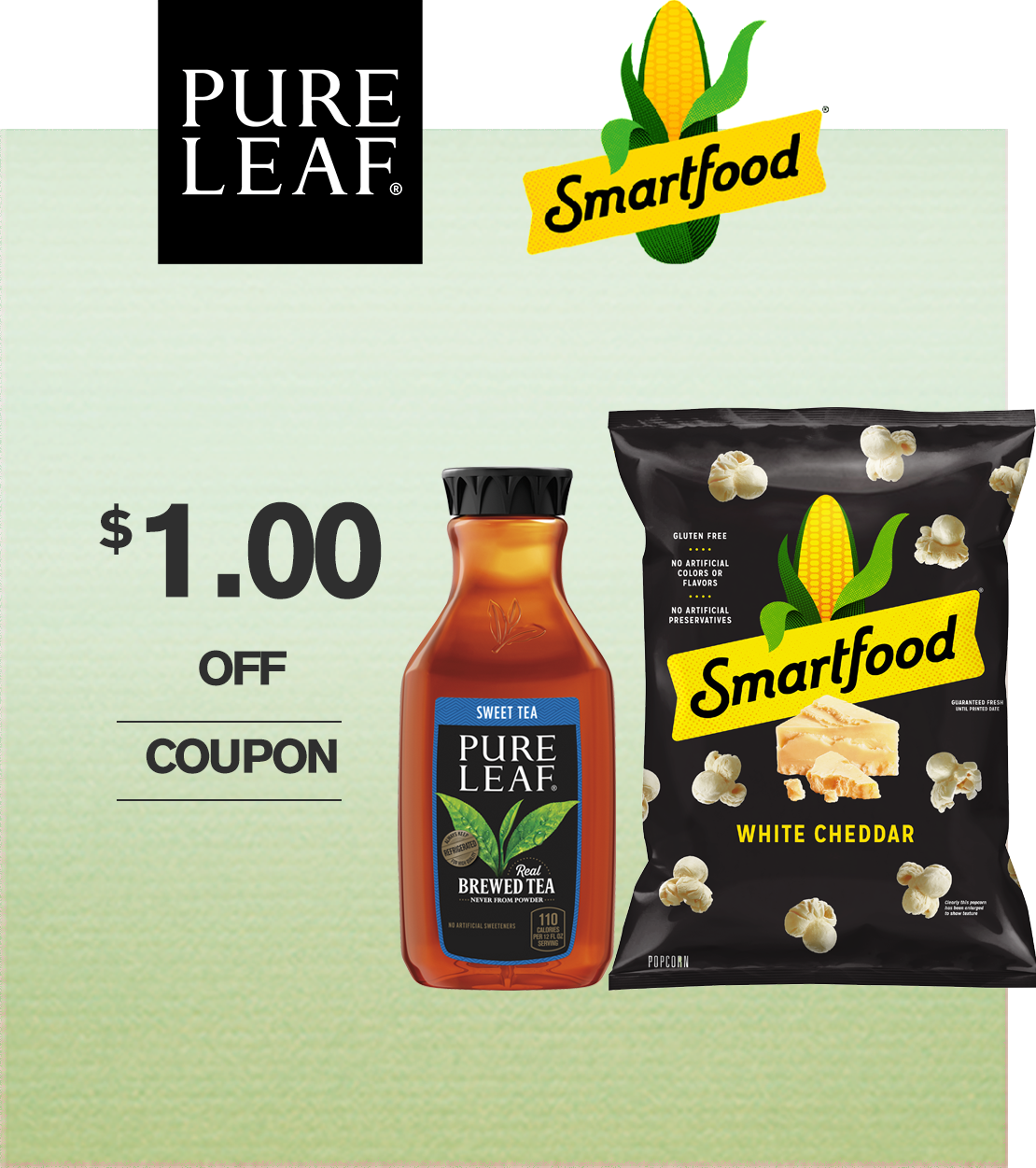 Save $1.00 Smartfood and Pure Leaf