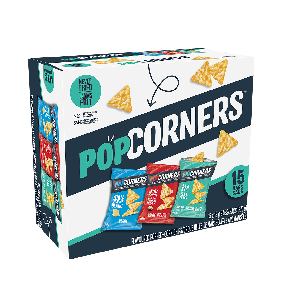 <span>POPCORNERS<sup>®</sup></span> <span>Variety Pack</span> FLAVOURED POPPED-CORN CHIPS