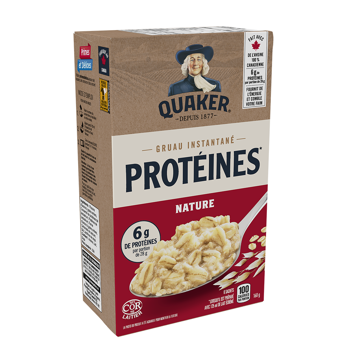 Quaker<sup>®</sup> Protéines gruau instantané Nature
