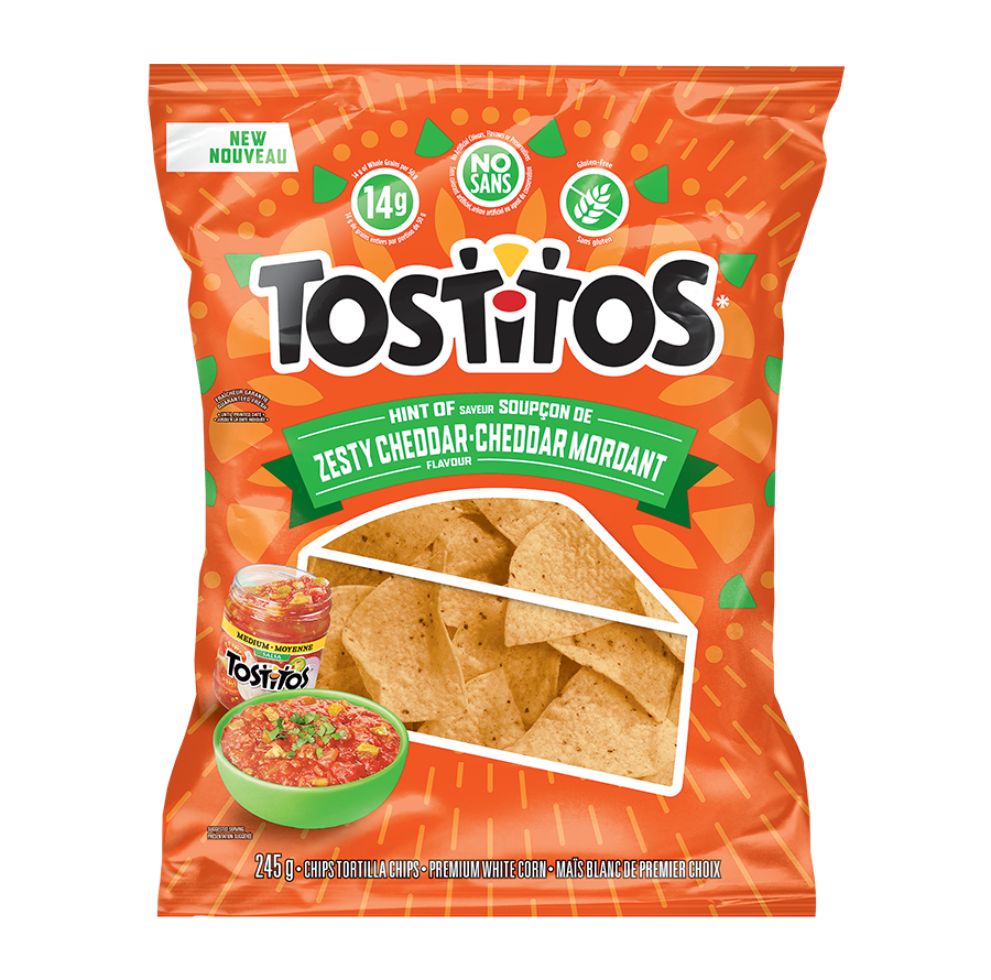 <span>Tostitos<sup>®</sup></span> chips tortilla saveur Soupçon de cheddar mordant