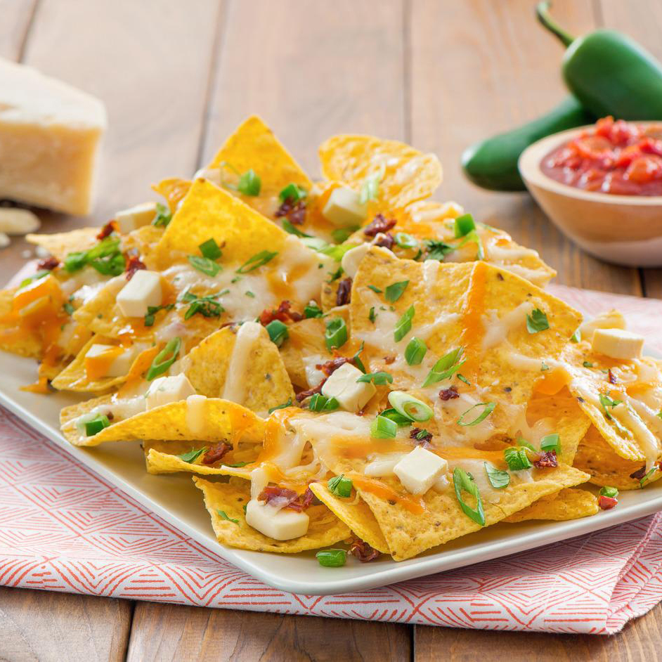 Nachos canadiens aux quatre fromages