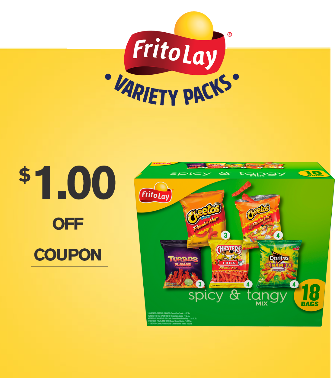 Save $1.00 Frito-Lay Variety Pack