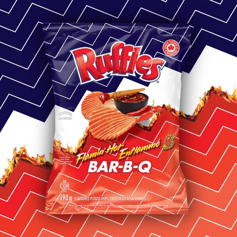Ruffles - Ruffles Flamin' Hot Bar-B-Q Flavoured Potato Chips