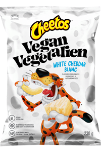 CHEETOS<sup>®</sup> Végétalien grignotines de maïs aromatisées Cheddar blanc