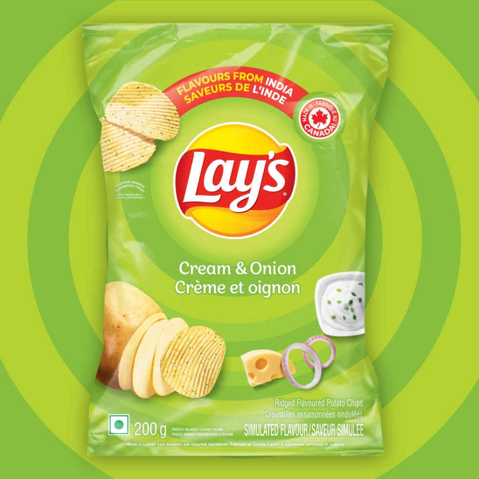 LAY’S® Cream & Onion Ridged Flavoured Potato Chips