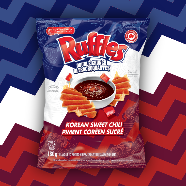 RUFFLES DOUBLE CRUNCH® Korean Sweet Chili Flavoured Potato Chips
