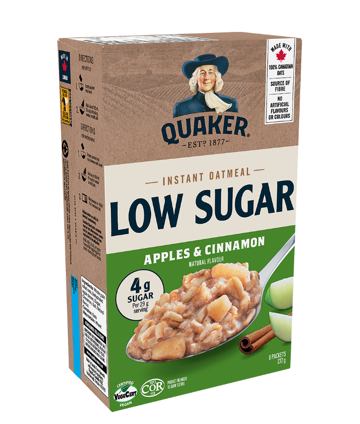 QUAKER Low Sugar Apples & Cinnamon Instant Oatmeal