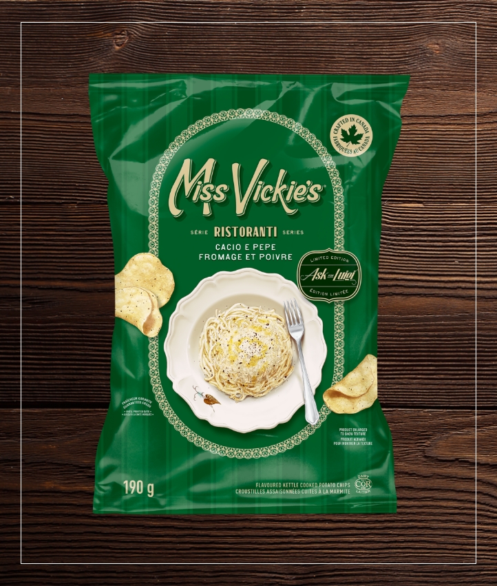 MissVickies - MISS VICKIE’S® Cacio e Pepe Flavoured Kettle Cooked Potato Chips