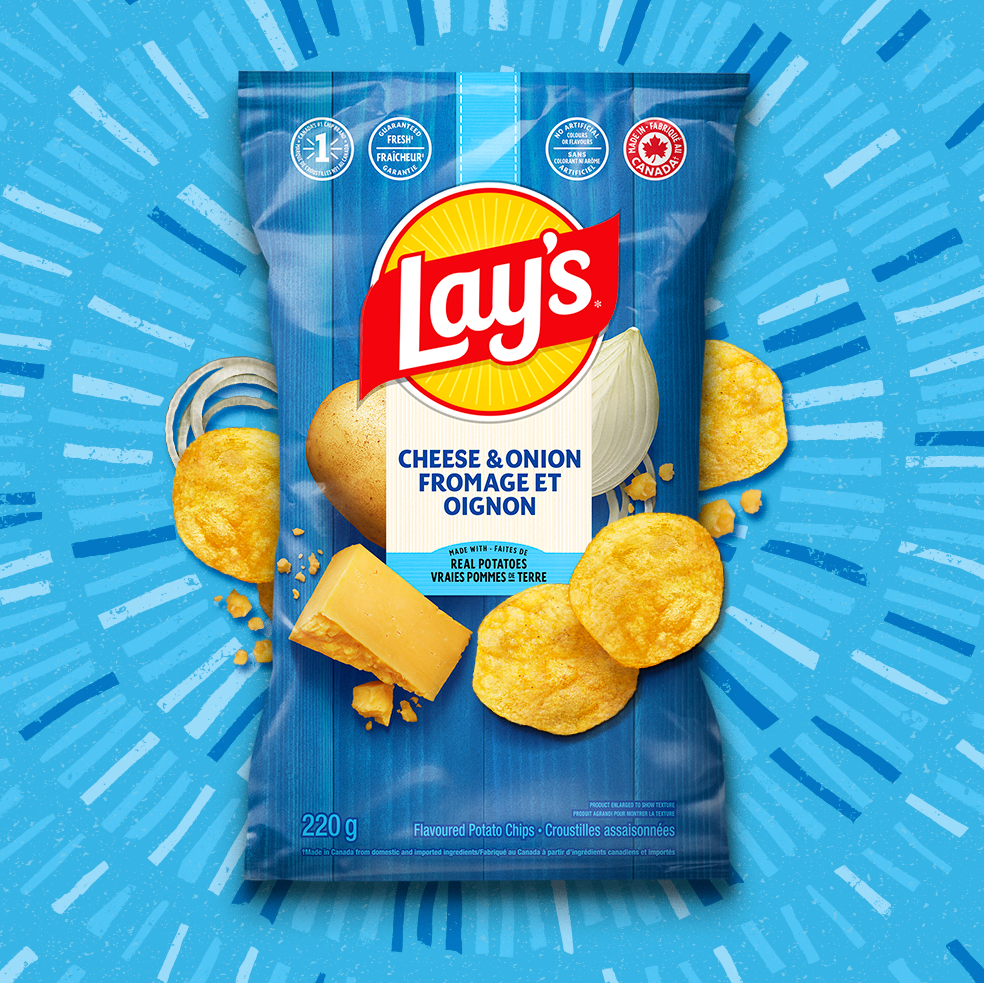 Lays - LAY'S® Cheese & Onion Flavoured Potato Chips