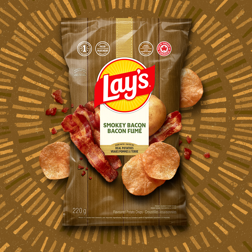 LAY'S® Croustilles assaisonnées Bacon fumé