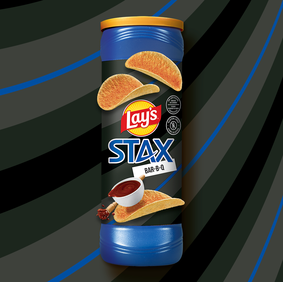 LAY'S STAX® Bar•B•Q Flavoured Potato Crisps