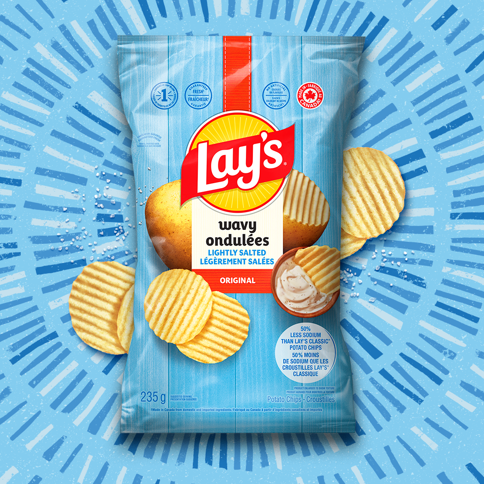 WAVY LAY'S® Lightly Salted Potato Crisps