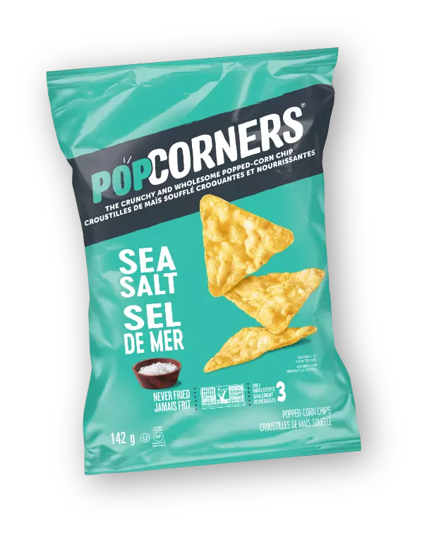 <span>Croustilles de maïs soufflé POPCORNERS<sup>®</sup></span> <span>Sel de mer</span>